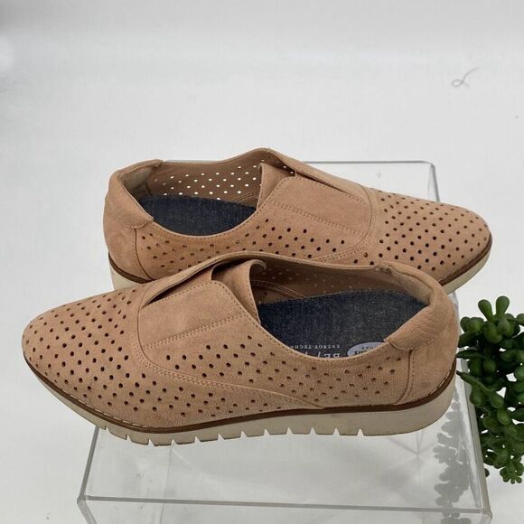 Dr‎ Scholls Be Free Improved Perforated Comfort Loafers Beige Slip-On Size 7 - Picture 1 of 10